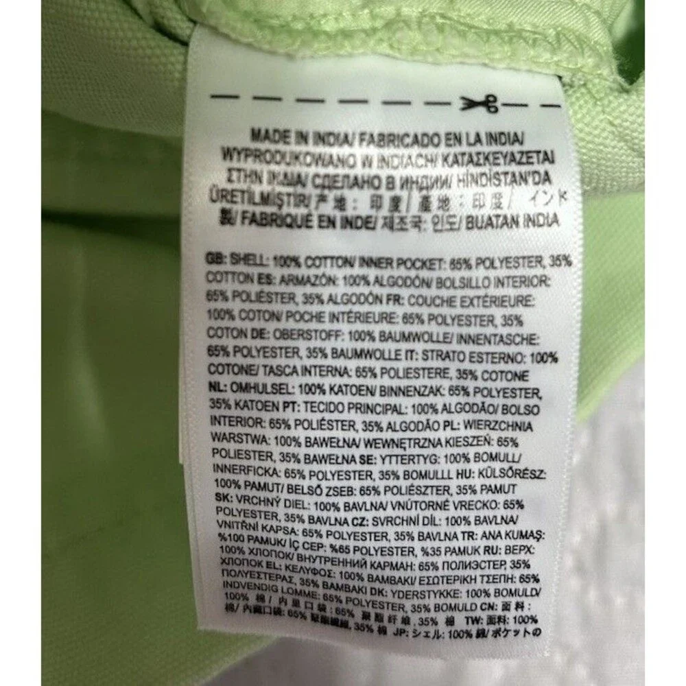 NWT Vans Barnes Canvas Shorts Lime Green High Rise Pleated Skater Boho 28